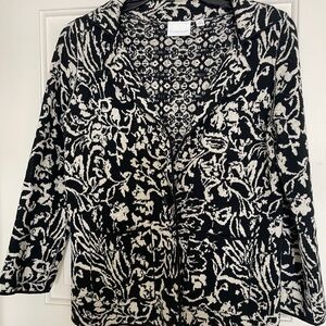 Anthropologie black and white jacket